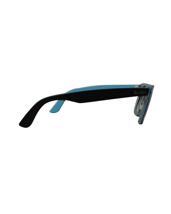 Ray-Ban RB2140 Original Wayfarer 901 Sonnenbrille in blauem Acryl - Image 3