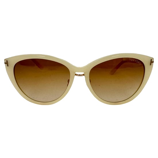 Tom Ford Katzenaugen-Tönte Sonnenbrille aus Ecru-Acetat - Image 1