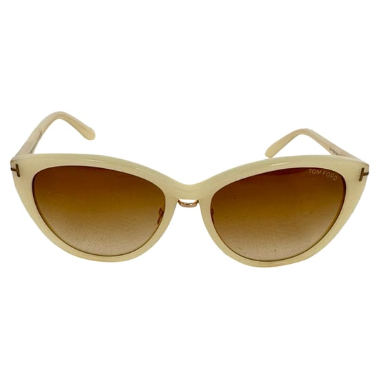 Tom Ford Katzenaugen-Tönte Sonnenbrille aus Ecru-Acetat - Image 2