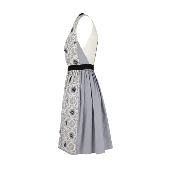 Moschino Günstiges und schickes gestreiftes Midikleid mit Stickerei – 2010er Jahre - Image 4