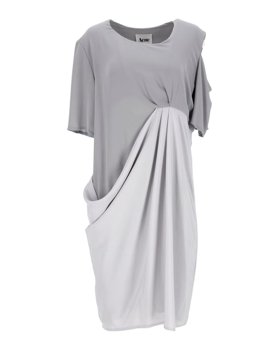 Asymmetrisches Drapé-Kleid von Acne Studios aus grauem Polyester - Image 1