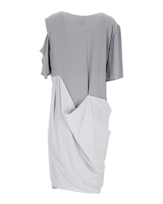 Asymmetrisches Drapé-Kleid von Acne Studios aus grauem Polyester - Image 3