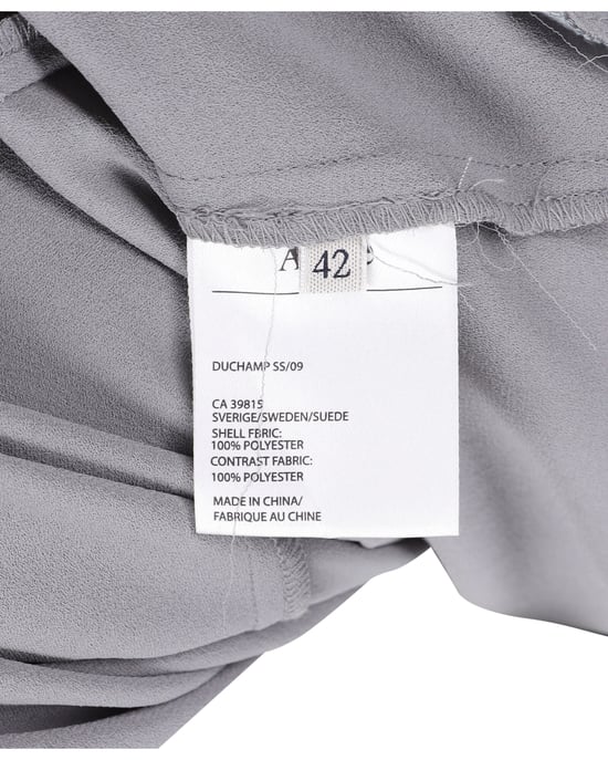 Asymmetrisches Drapé-Kleid von Acne Studios aus grauem Polyester - Image 5