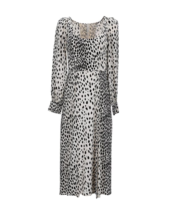 Reformation Alessi Crêpe-Midikleid aus Viskose mit Tiermuster - Image 1