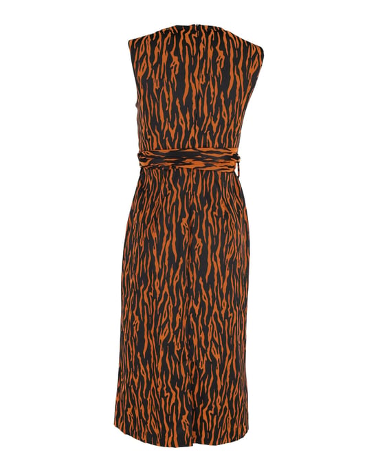 Ärmelloses Wickelkleid von Diane von Furstenberg aus orangefarbenem Polyester - Image 3