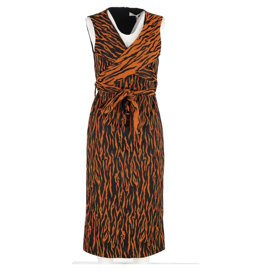 Ärmelloses Wickelkleid von Diane von Furstenberg aus orangefarbenem Polyester - Image 4