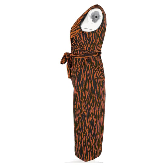 Ärmelloses Wickelkleid von Diane von Furstenberg aus orangefarbenem Polyester - Image 5