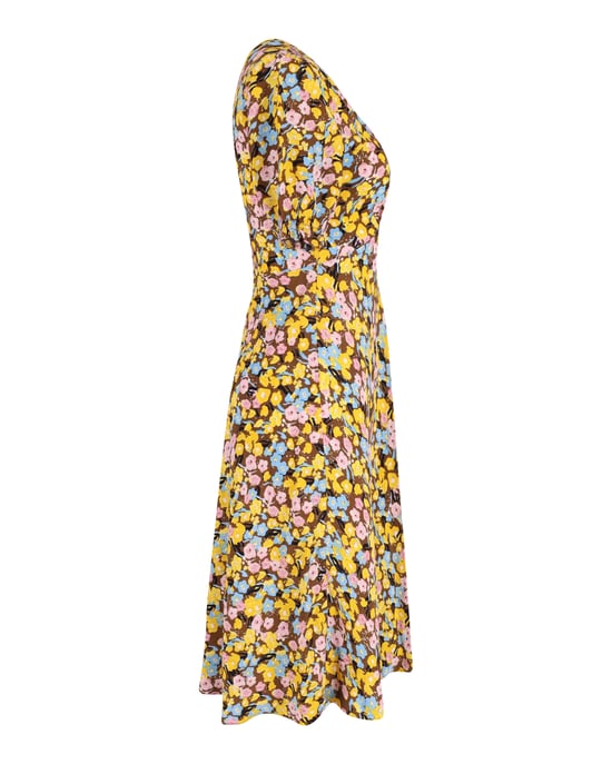Diane von Furstenberg geblümtes Midikleid aus gelber Viskose - Image 2