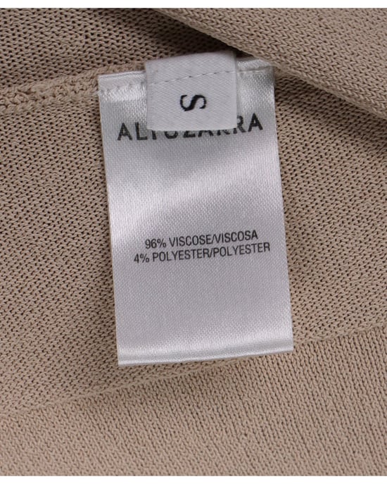 Altuzarra schulterfreies, plissiertes Strickkleid aus beiger Viskose - Image 4