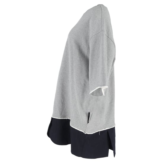 MM6 Maison Martin Margiela Farbblock-Strickkleid aus grauer und schwarzer Baumwolle - Image 2