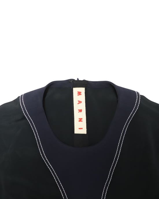 Marni Kleid mit Kontrastnähten aus mehrfarbiger Viskose - Image 6