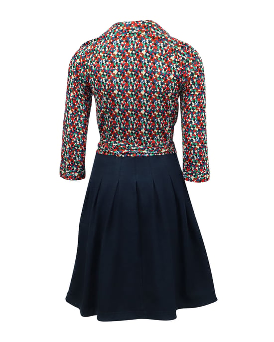 Diane Von Furstenberg Pre-owned Wickelkleid mit Denim-Rockpartie, aus Viskose - Mehrfarbig - Image 4