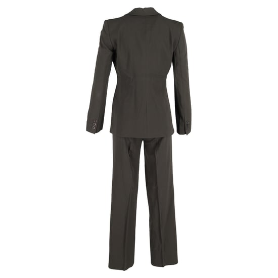Armani Collezioni Einreiher-Blazer und Hosenanzug aus olivgrünem Polyester - Image 3