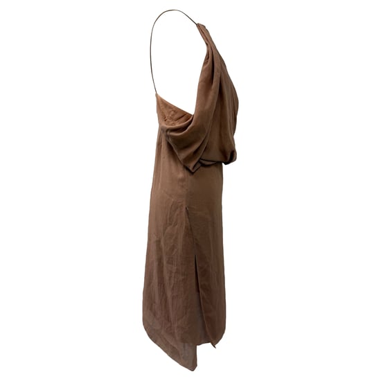 Acne Studios Minikleid mit drapiertem Neckholder aus braunem Triacetat - Image 2
