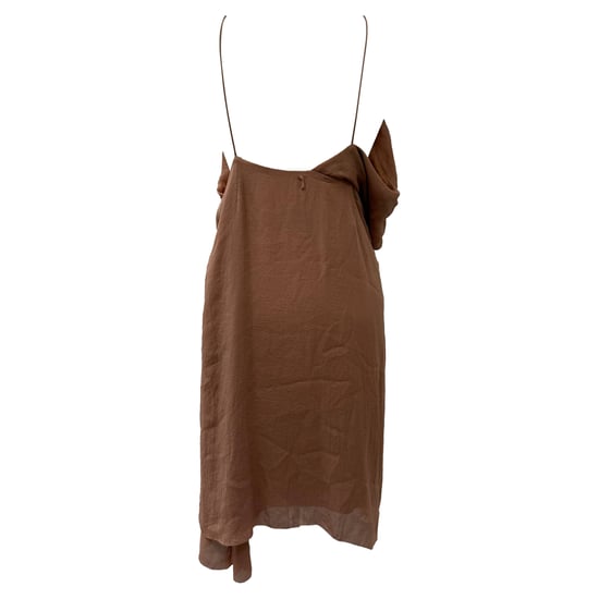 Acne Studios Minikleid mit drapiertem Neckholder aus braunem Triacetat - Image 3