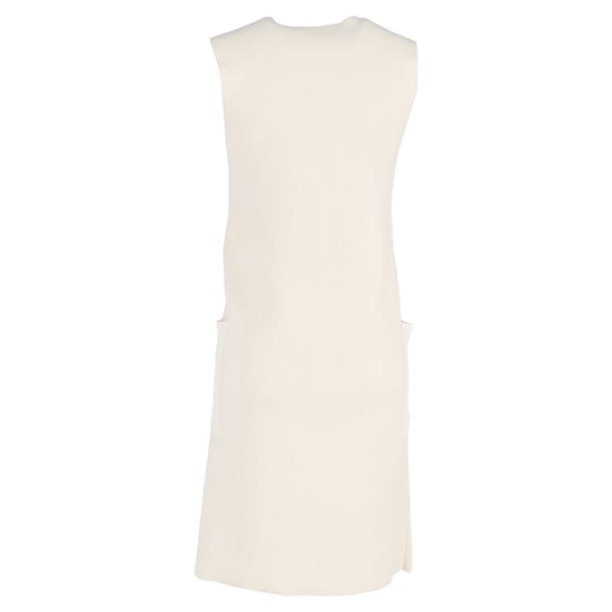 Ärmelloses Midikleid von Celine mit vier Taschen aus cremefarbener Viskose - Image 3