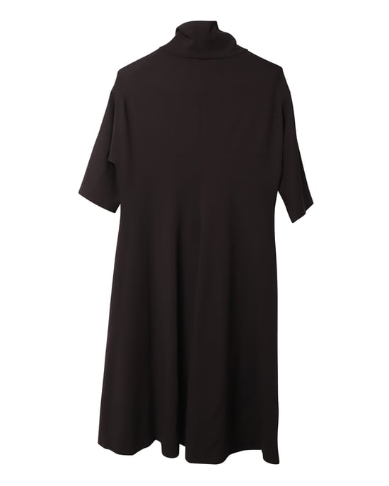 Jil Sander Rollkragenkleid in A-Linie aus braunem Modal - Image 5