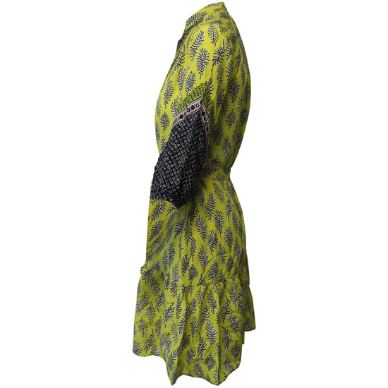 Saloni Tyra Minikleid mit Print aus gelbem Seiden-Crêpe de Chine - Image 2