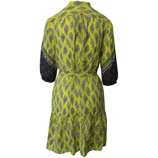 Saloni Tyra Minikleid mit Print aus gelbem Seiden-Crêpe de Chine - Image 3