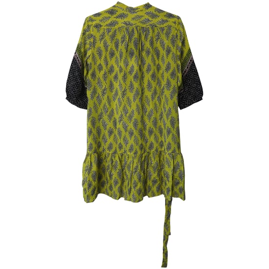 Saloni Tyra Minikleid mit Print aus gelbem Seiden-Crêpe de Chine - Image 4