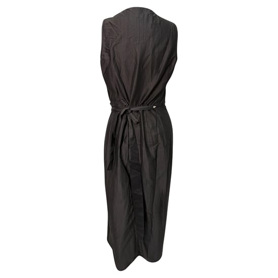 Ärmelloses Midikleid von Rick Owens aus schwarzer Baumwolle mit Raffungen - Image 2