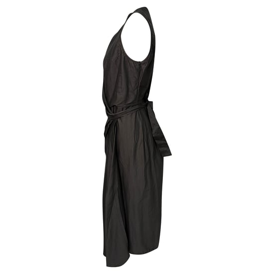 Ärmelloses Midikleid von Rick Owens aus schwarzer Baumwolle mit Raffungen - Image 3