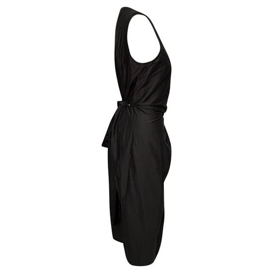 Ärmelloses Midikleid von Rick Owens aus schwarzer Baumwolle mit Raffungen - Image 4