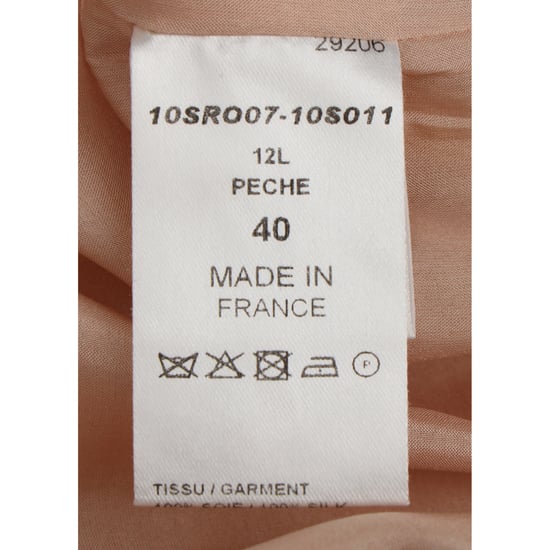 Chloé Midikleid mit V-Ausschnitt und kurzen Ärmeln aus beiger Seide - Image 5