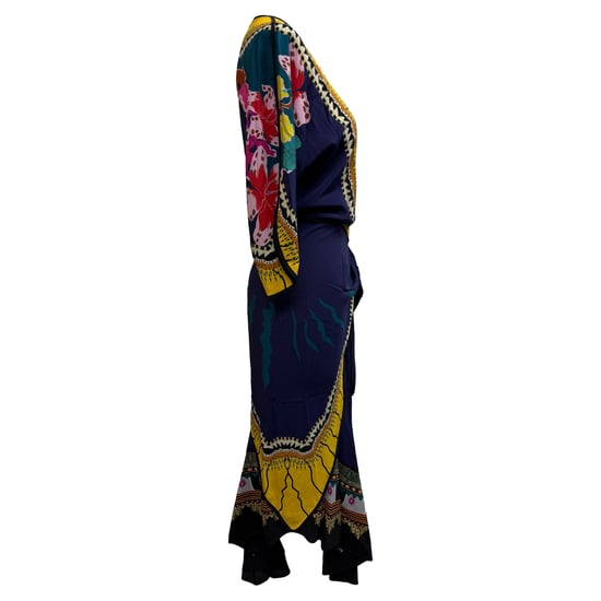 Etro Pre-owned Midikleid mit Wickeldetail und Print aus Seide - Mehrfarbig - Image 2