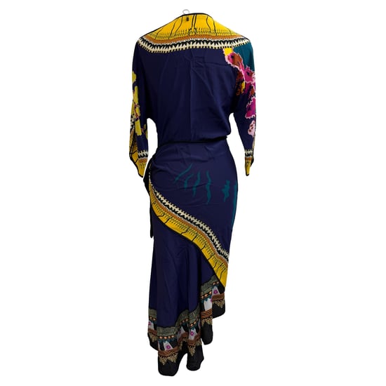 Etro Pre-owned Midikleid mit Wickeldetail und Print aus Seide - Mehrfarbig - Image 3