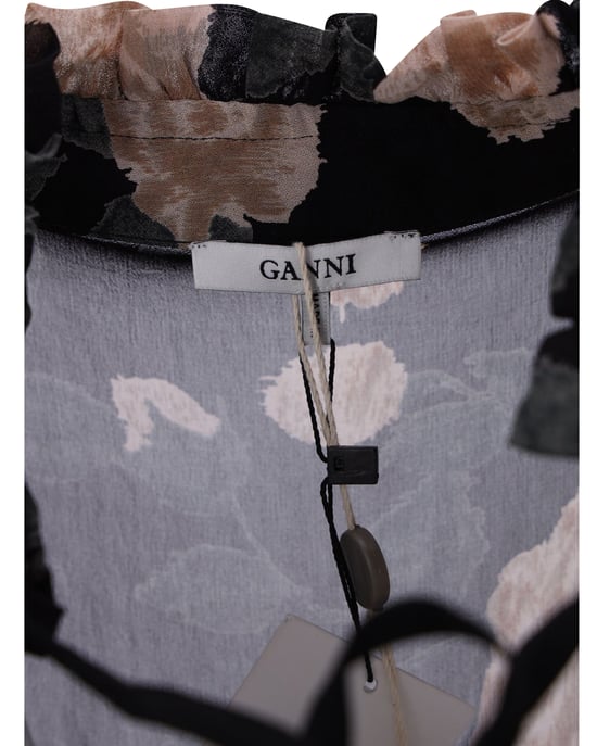 Ganni – Carlton – Georgette-Maxikleid aus Viskose mit Blumenmuster - Image 4