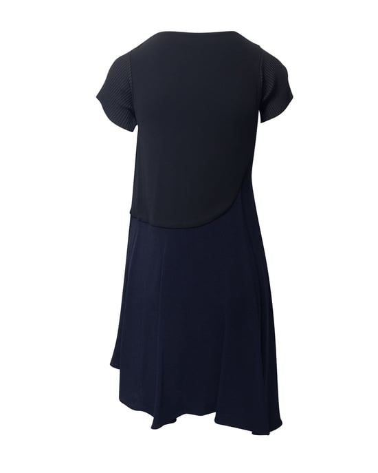 Balenciaga Vintage Strickkleid aus marineblauem Viskose - Image 3