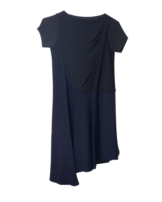 Balenciaga Vintage Strickkleid aus marineblauem Viskose - Image 5