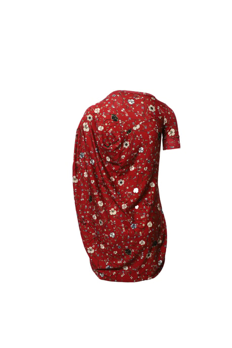 Alexander McQueen Asymmetrisches, drapiertes Blumenkleid mit Rückenausschnitt aus mehrfarbiger Wolle - Image 2