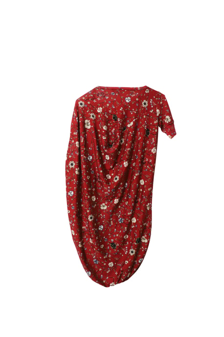 Alexander McQueen Asymmetrisches, drapiertes Blumenkleid mit Rückenausschnitt aus mehrfarbiger Wolle - Image 4