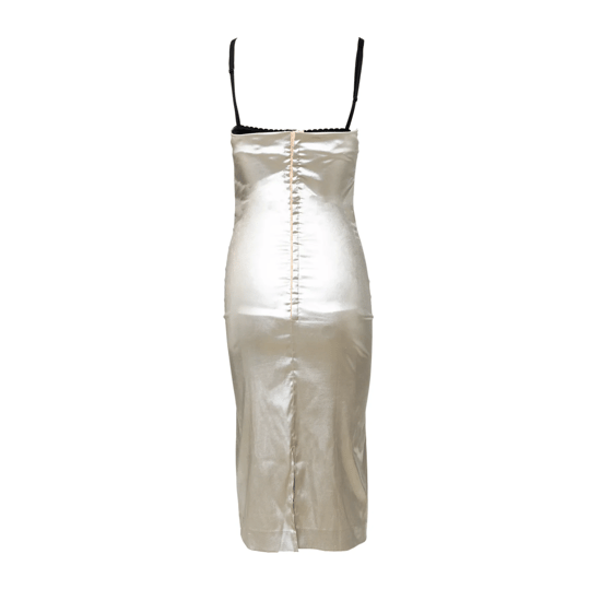 Dolce & Gabbana Metallic-silbernes Kleid – 90er Jahre - Image 3