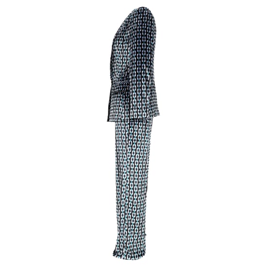 Diane von Furstenberg Chiana Zweireihiger bedruckter Samtblazer und Hose aus mehrfarbiger Viskose - Image 2