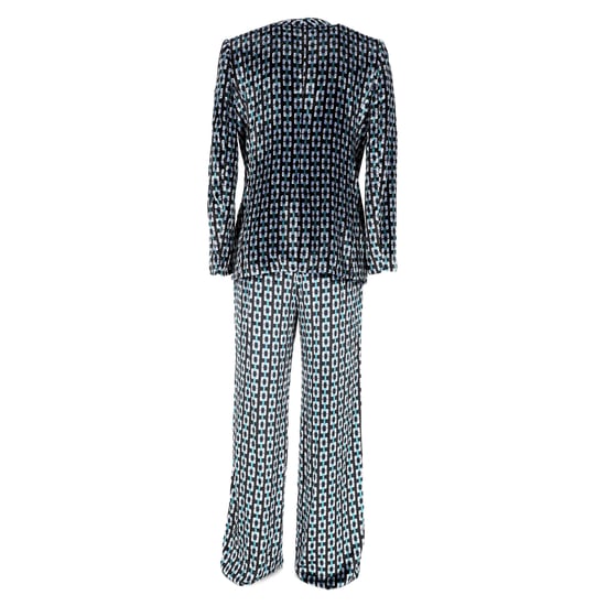 Diane von Furstenberg Chiana Zweireihiger bedruckter Samtblazer und Hose aus mehrfarbiger Viskose - Image 3