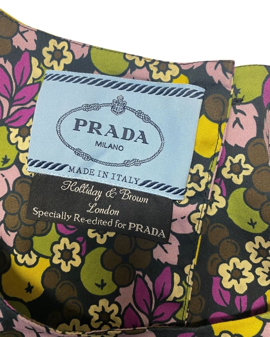 Prada Holliday & Brown Blumenkleid aus mehrfarbigem Polyester - Image 2