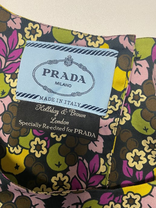 Prada Holliday & Brown Blumenkleid aus mehrfarbigem Polyester - Image 5