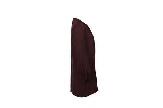 Diane von Furstenberg Kleid mit Blousonärmeln aus burgunderroter Seide - Image 2