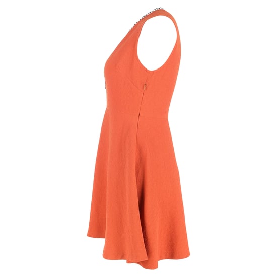 Sandro Minikleid mit tiefem Ausschnitt aus orangefarbenem Polyester - Image 2