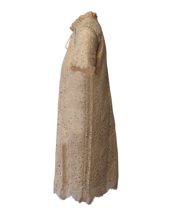 Sandro Antilope Spitzenkleid aus pfirsichfarbenem Polyamid - Image 3