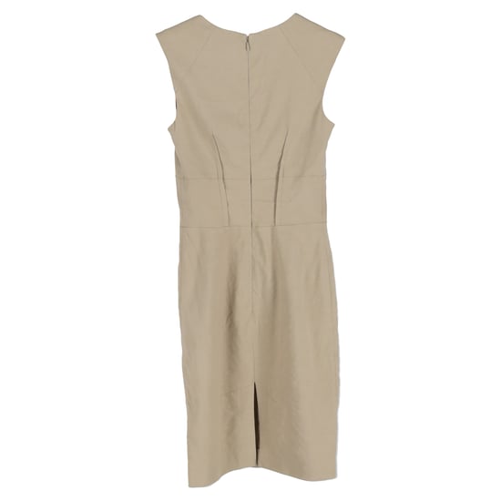 Joseph Pre-owned Midikleid mit V-Ausschnitt aus Leinen - Beige - Image 2