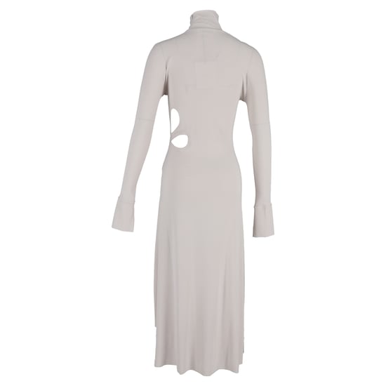 Victoria Beckham Midikleid mit Cut-outs aus elfenbeinfarbener Viskose - Image 3