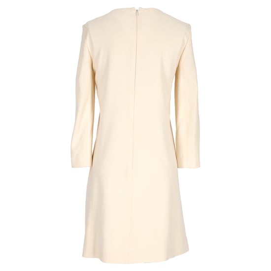 Chloé Kleid mit Knopfdetails aus beigefarbenem Acetat - Image 3