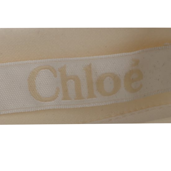 Chloé Kleid mit Knopfdetails aus beigefarbenem Acetat - Image 4