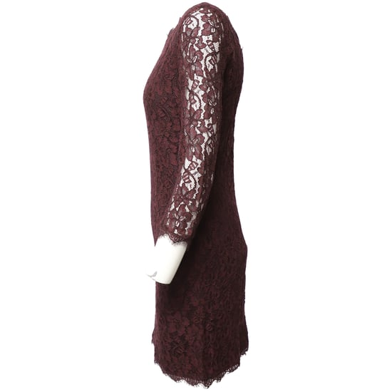 Diane Von Furstenberg – Spitzenkleid aus burgunderfarbenem Viskose - Image 2