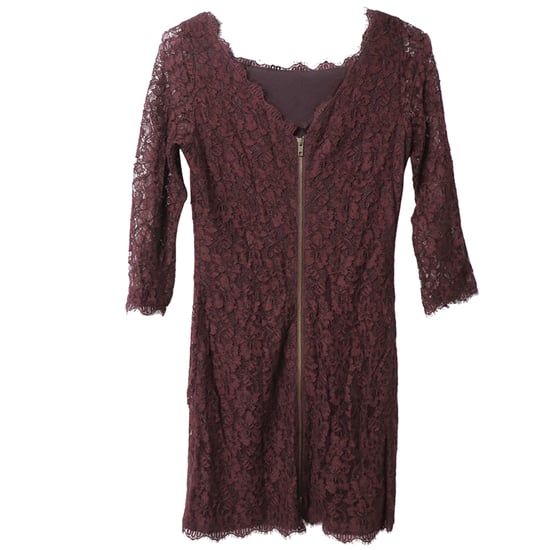 Diane Von Furstenberg – Spitzenkleid aus burgunderfarbenem Viskose - Image 5