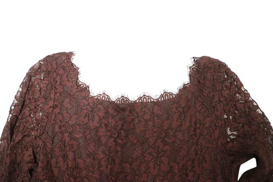 Diane Von Furstenberg – Spitzenkleid aus burgunderfarbenem Viskose - Image 6